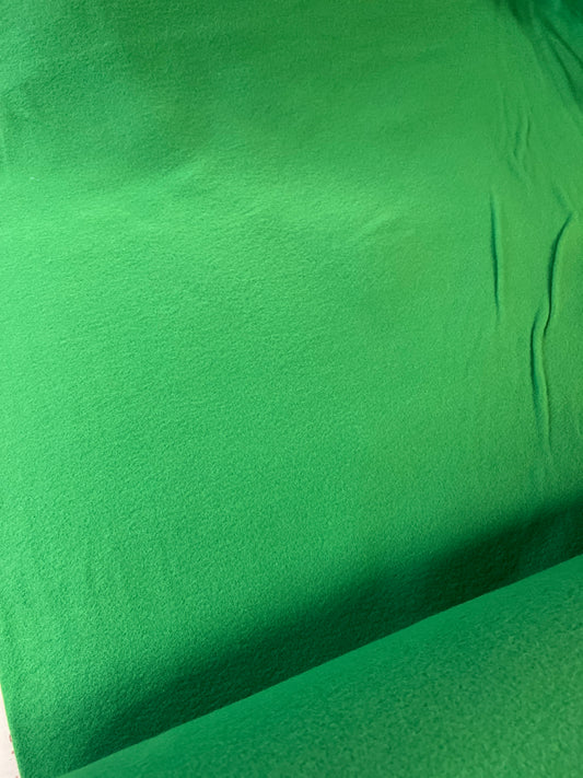 Green Solid Anti-Pill Fleece Fabric | 100% Polyester | 58" Wide