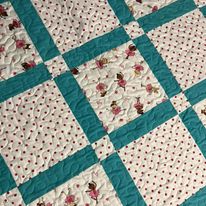 3 yard Tic Tac Ballerina Teal and Pink Dots
