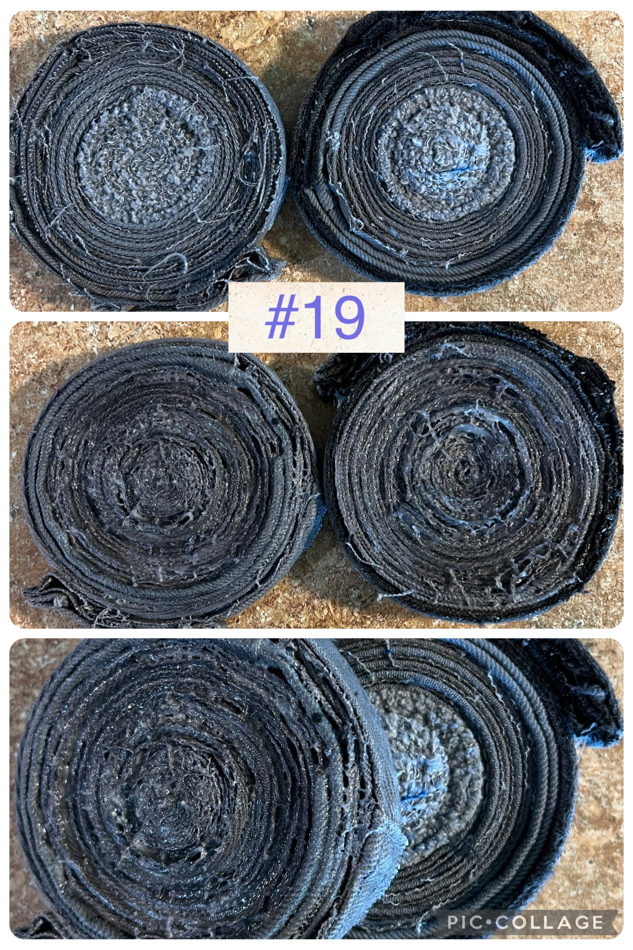 Upcycled denim jeans coasters set of 2