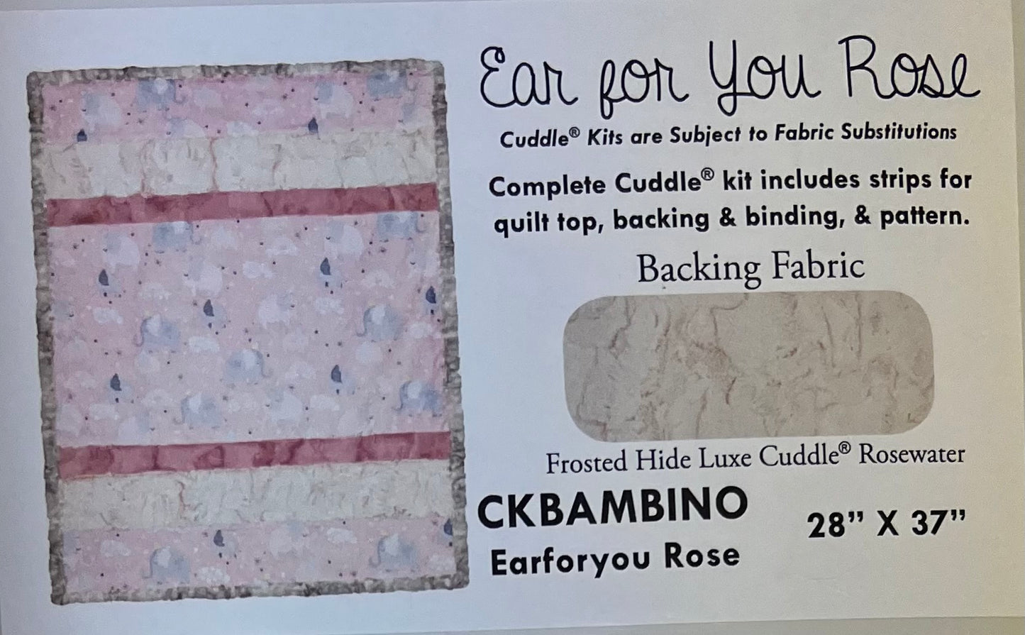 Bambino Cuddle® Kit Ear for You Rose