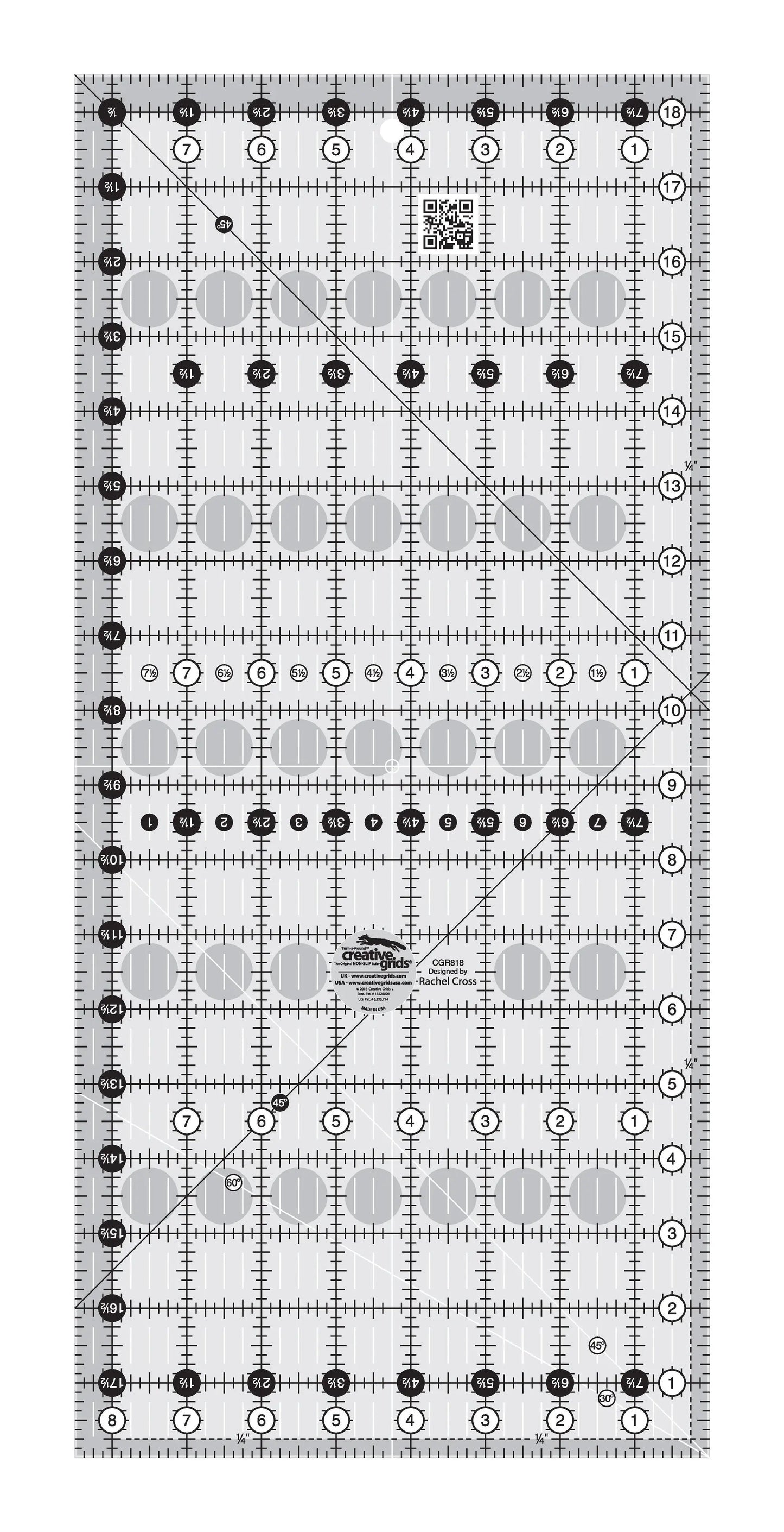Creative Grids Quilt Ruler 8-1/2in x 18-1/2in