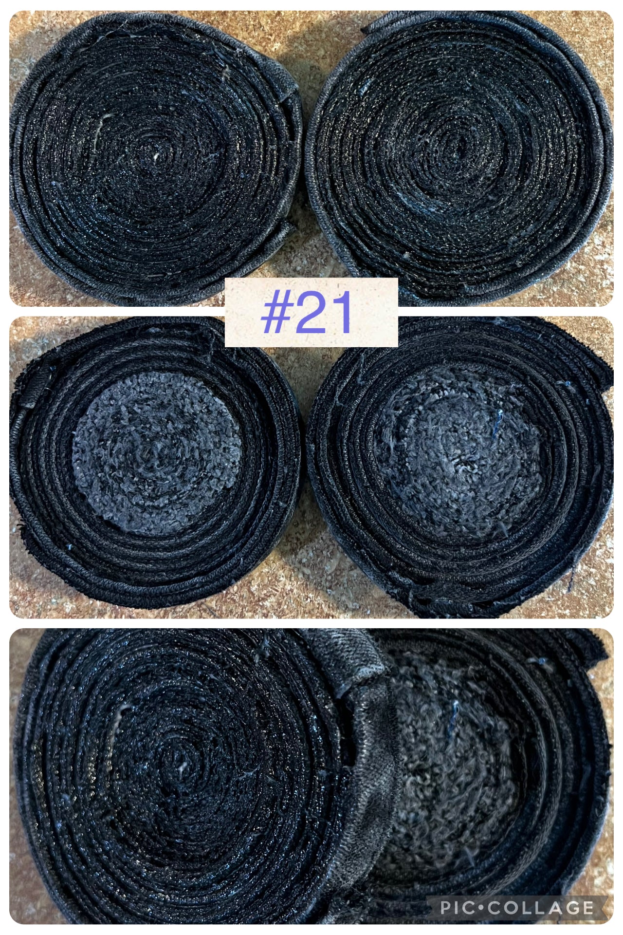 Upcycled denim jeans coasters set of 2