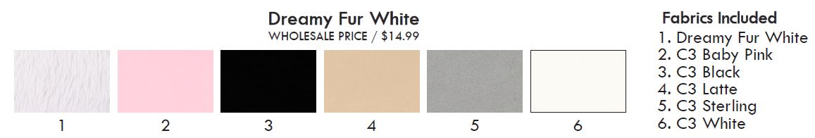 Dreamy Fur Fun Pack White by Shannon Fabrics