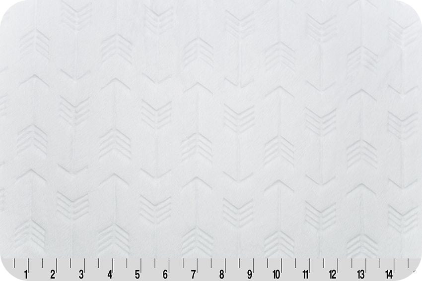 Embossed Arrow Cuddle® Snow by Shannon Fabrics 60"