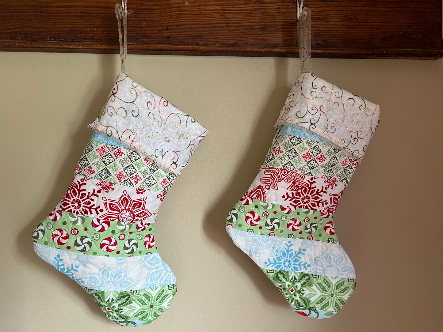 Striped Christmas Stockings Set of 2