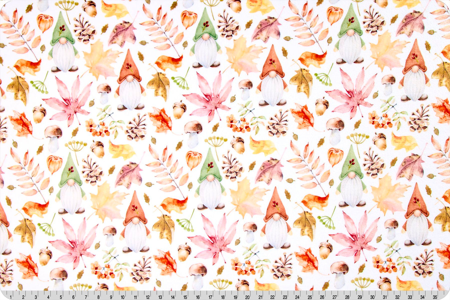 Fall Gnomes Cloud Cuddle® Snow by Shannon Fabrics