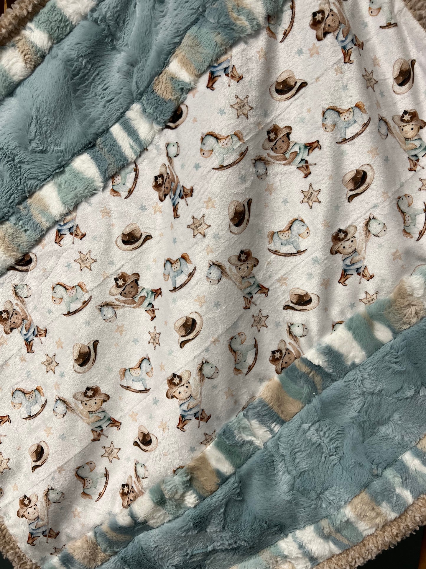 Wee One Cuddle Kit – Wee Outlaws Baby Quilt Kit or Completed Blanket