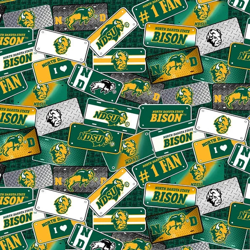 NORTH DAKOTA STATE UNIVERSITY-License Plate-100% Cotton - NDS1210