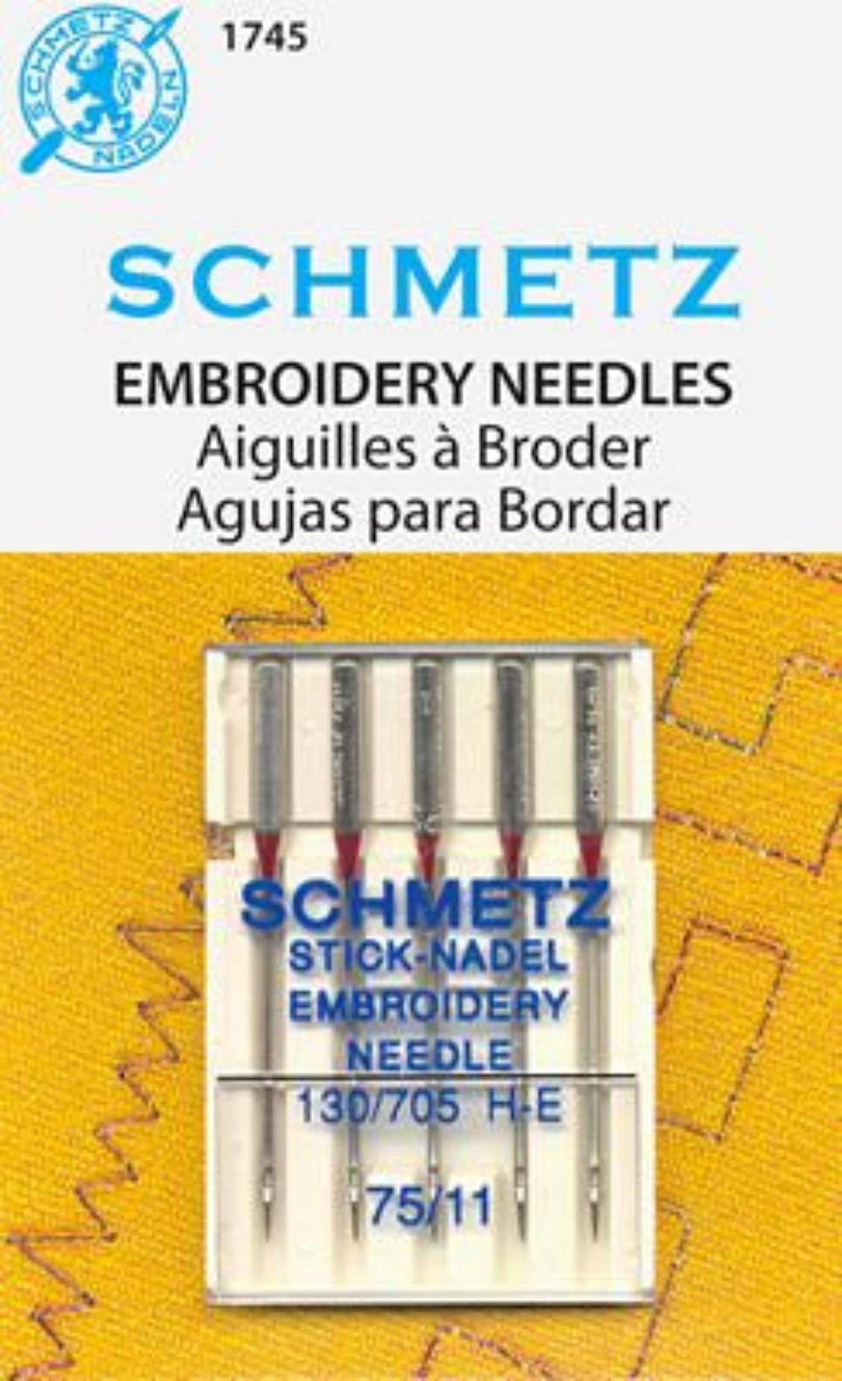Schmetz Machine Embroidery 5-pk sz11/75