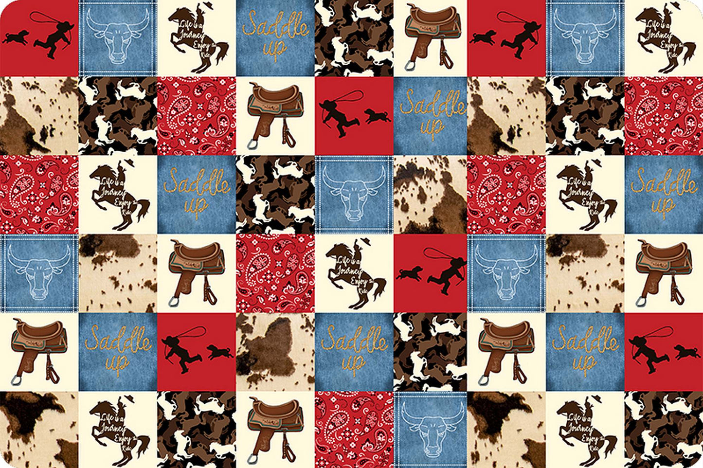 Saddle Up Digital Cuddle® Natural by Shannon Fabrics