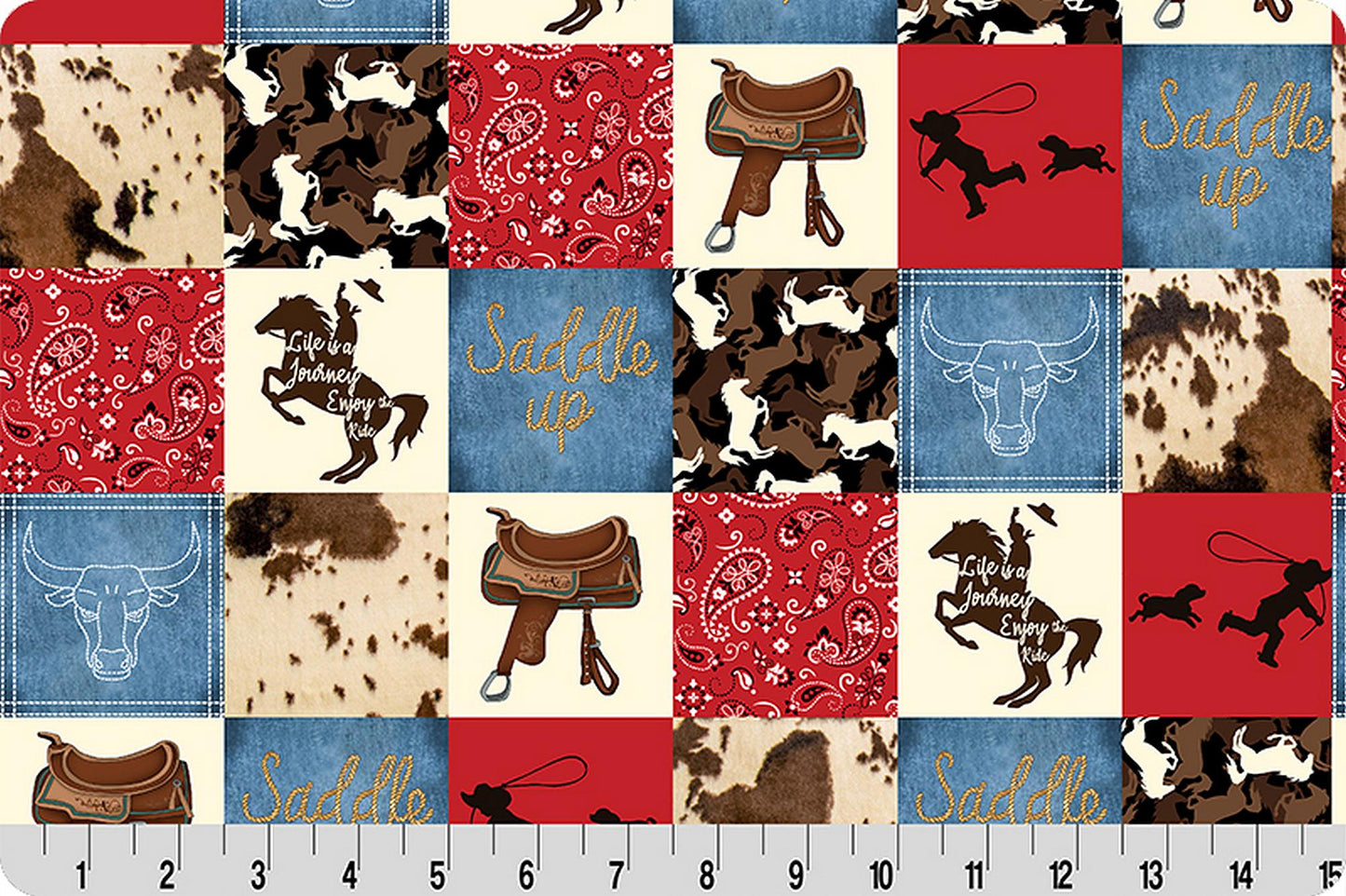 Saddle Up Digital Cuddle® Natural by Shannon Fabrics
