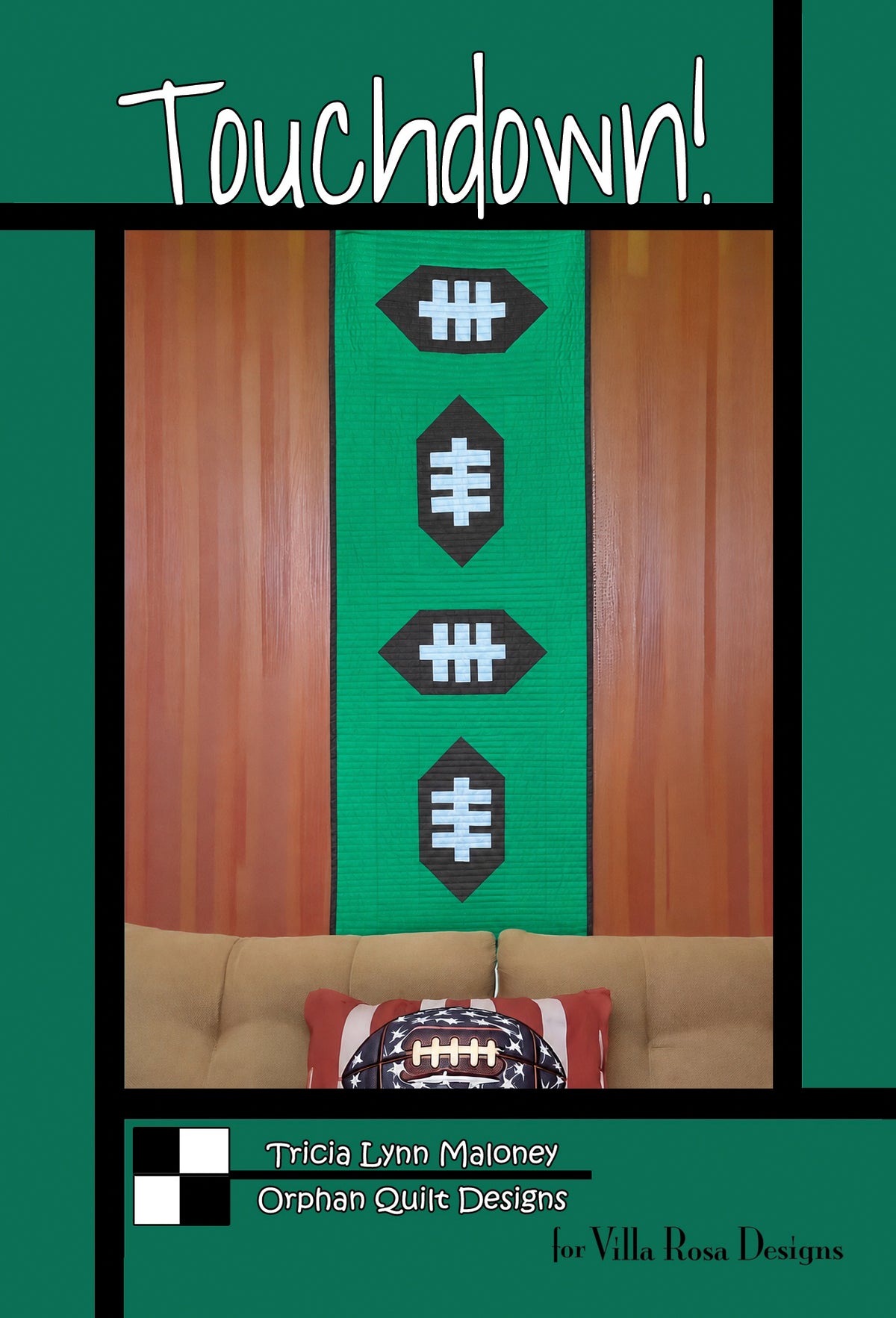 Orphan Quilts TOUCHDOWN! Pattern Card