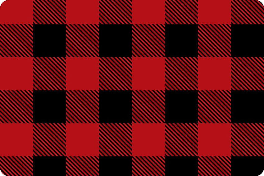 Buffalo Check Cuddle® Scarlet/Black by Shannon Fabrics 60"