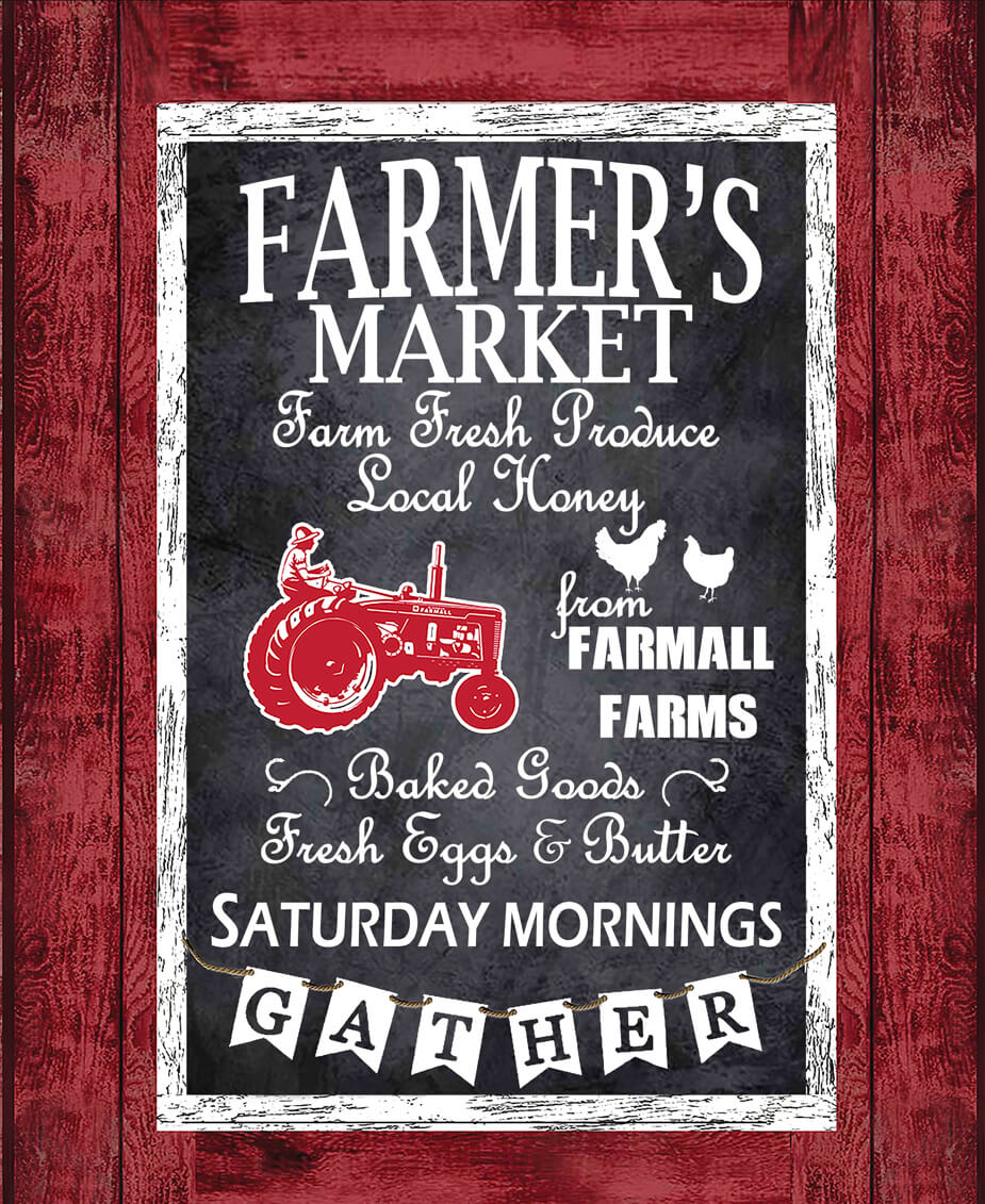 Farmall Farm To Table Panel Size 36" x 43" Cotton W43 - 15 Yd Bolt