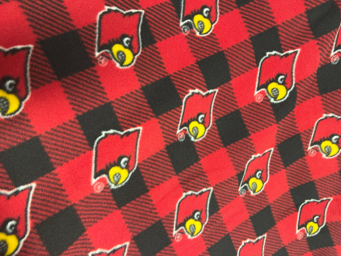 NCAA-Louisville Buffalo Plaid Fleece W58