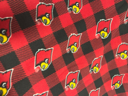 NCAA-Louisville Buffalo Plaid Fleece W58