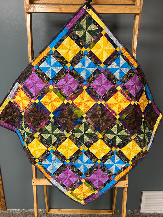 Colorful Pinwheel blankie