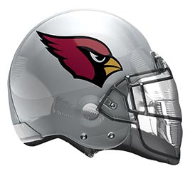 21" Cardinal Helmet Balloon with Red & Black Latex Balloons