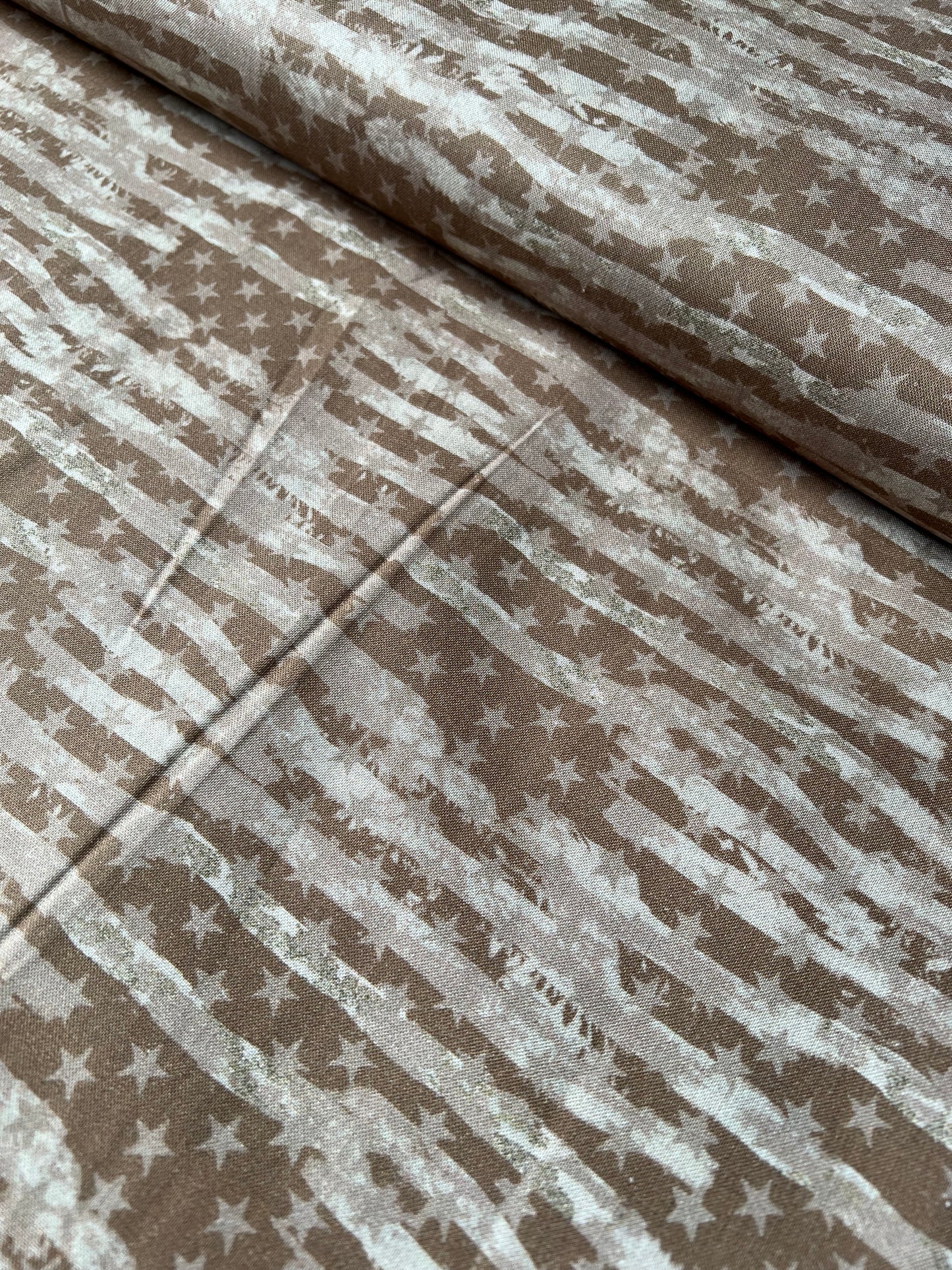 Khaki Camo Flag All-Over Cotton W43