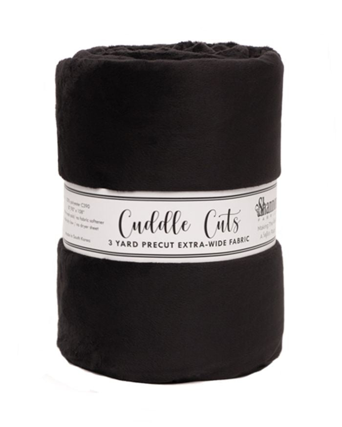 3 Yard Cuddle® 110" Cut — Black Extra Wide