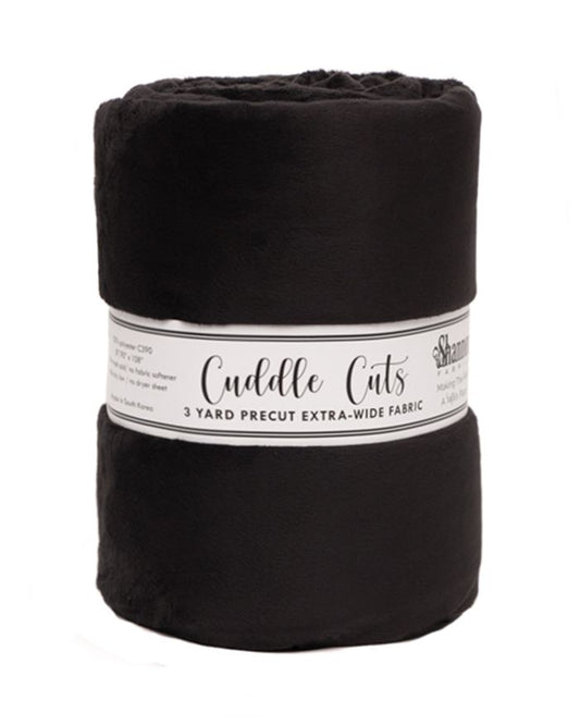 3 Yard Cuddle® 110" Cut — Black Extra Wide
