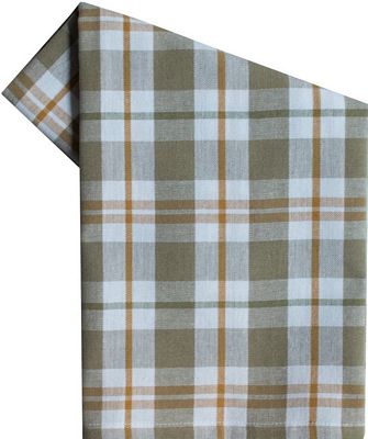 TTWL Plaid Pumpkin Taupe and Sage Towel, 20x28