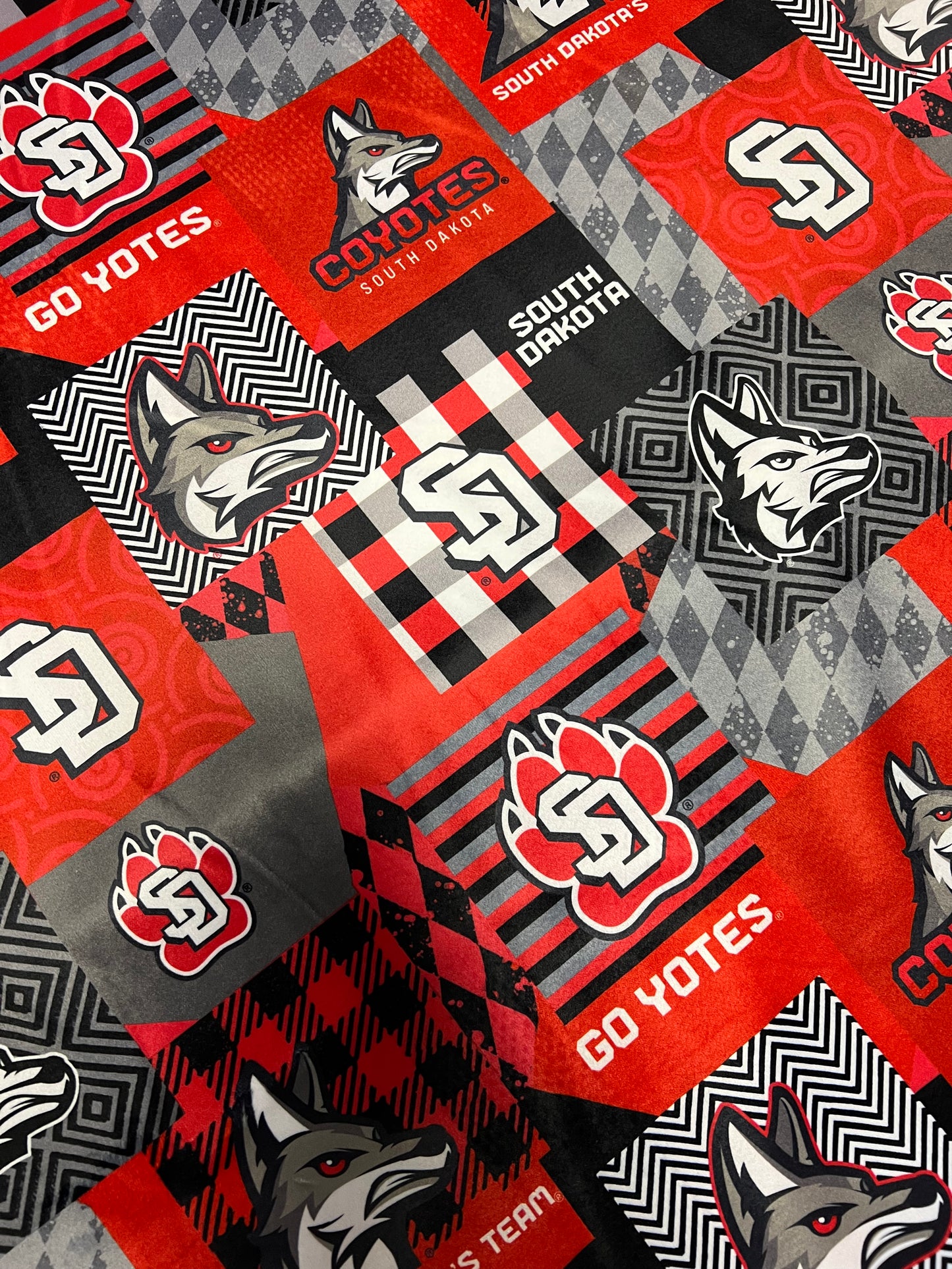University of South Dakota Minky Geo Fabric