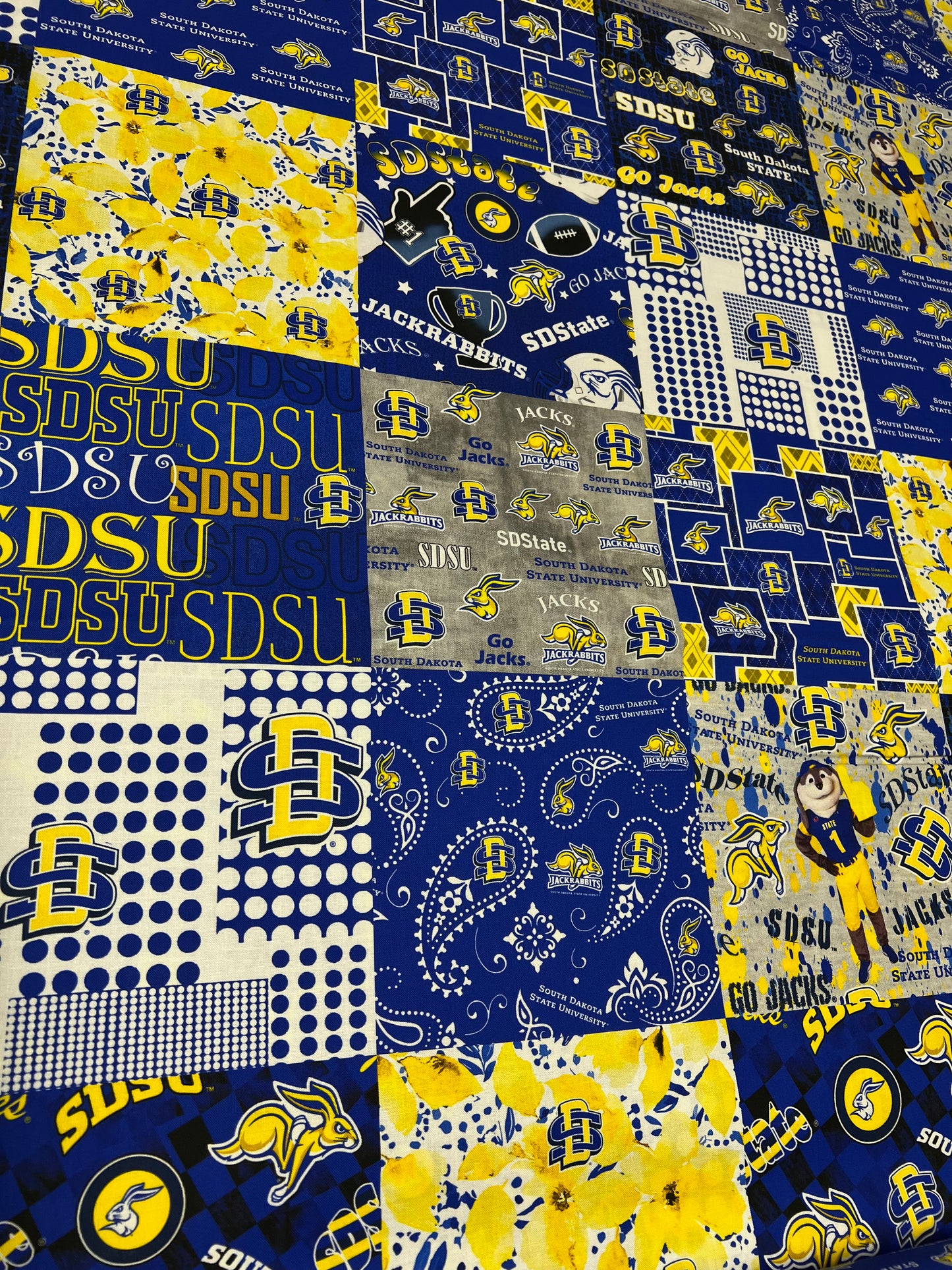 South Dakota State University Cheater Quilt Fabric - SDS1363