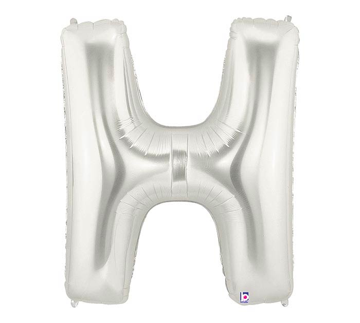 34" Silver Letters MegaLoon Packaged Foil Balloon