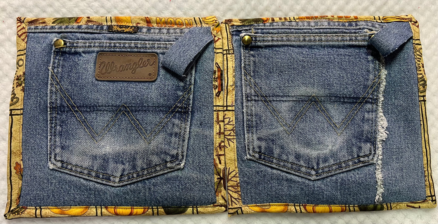 Upcycled Denim pocket hot pads