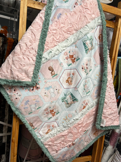 Bambino Cuddle® Kit or Completed Blanket Somebunny Sweet by Shannon Fabrics