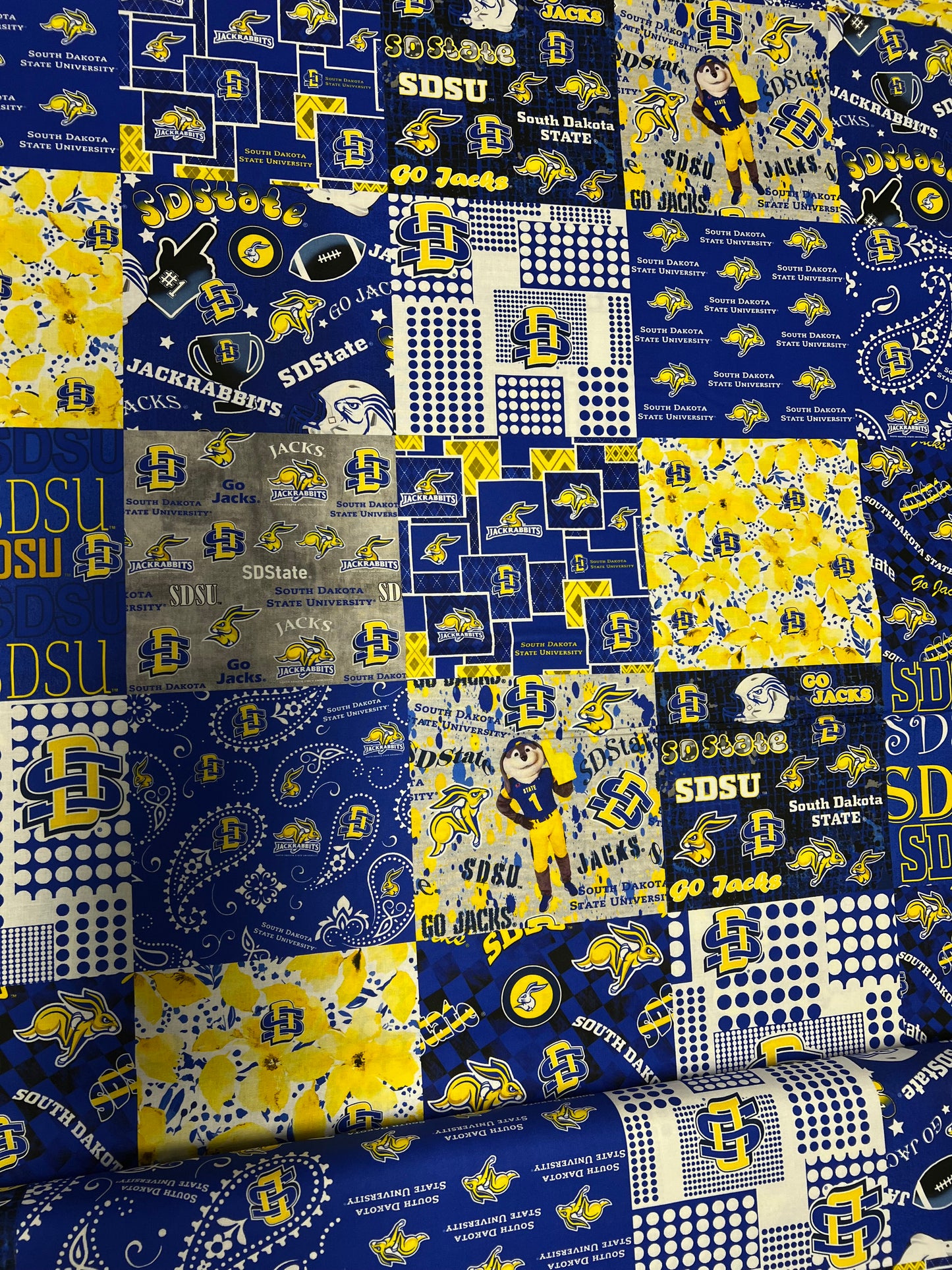 South Dakota State University Cheater Quilt Fabric - SDS1363