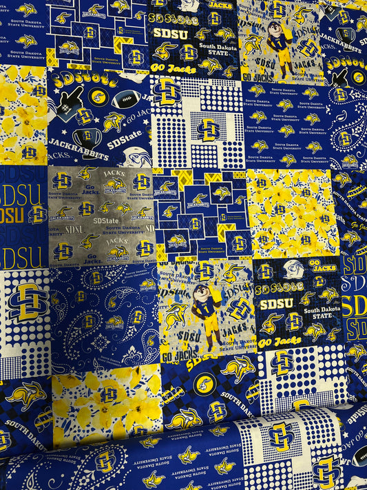 South Dakota State University Cheater Quilt Fabric - SDS1363