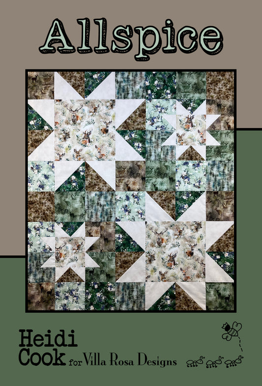 Allspice Quilt Pattern Card by Heidi Cook for Villa Rosa Designs