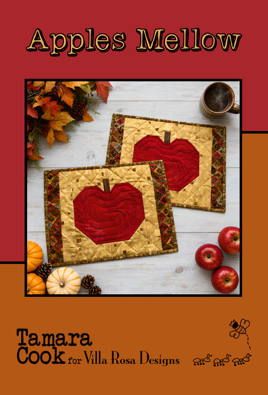 Villa Rosa Designs APPLES MELLOW Placemat Pattern Card