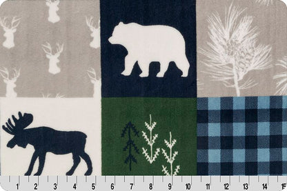 Cabin Quilt Digital Cuddle® Navy by Shannon Fabrics