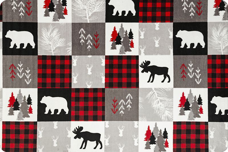 Cabin Quilt Cuddle® Scarlet by Shannon Fabrics 60"