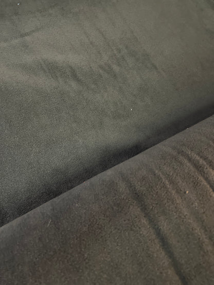 Jet Black Solid Anti-Pill Fleece Fabric | 100% Polyester | 58" Wide