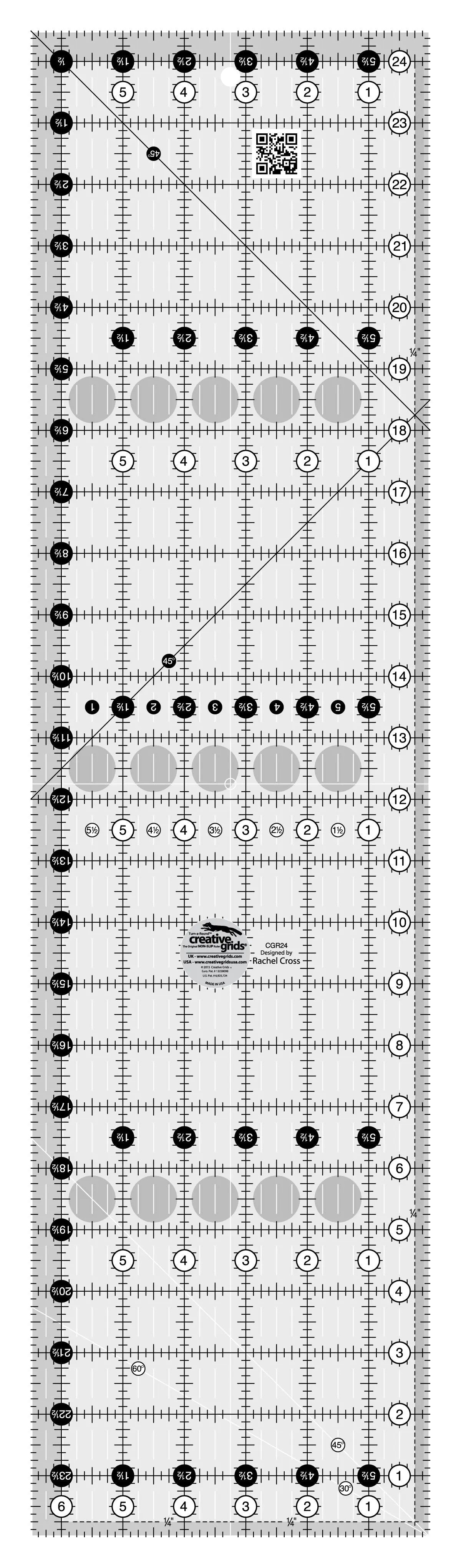 Creative Grids Quilt Ruler 6-1/2in x 24-1/2in