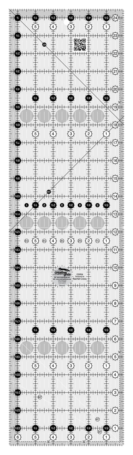 Creative Grids Quilt Ruler 6-1/2in x 24-1/2in