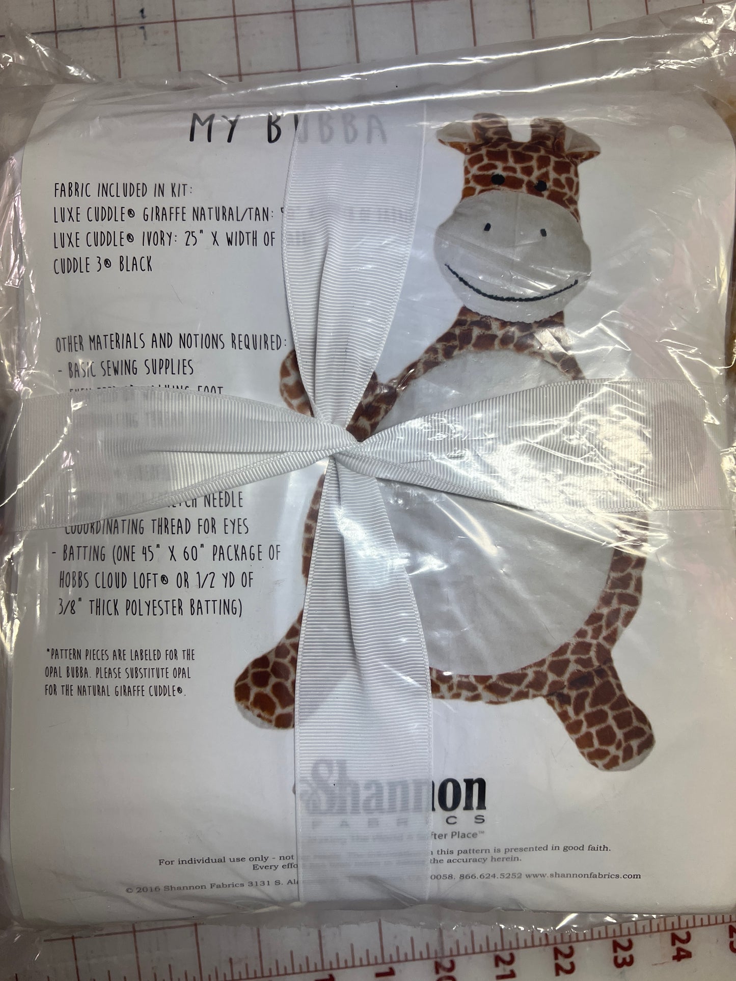 My Bubba Soft Cuddle® Kit Natural by Shannon Fabrics