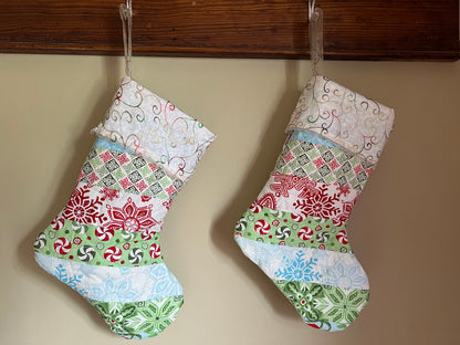 Striped Christmas Stockings Set of 2