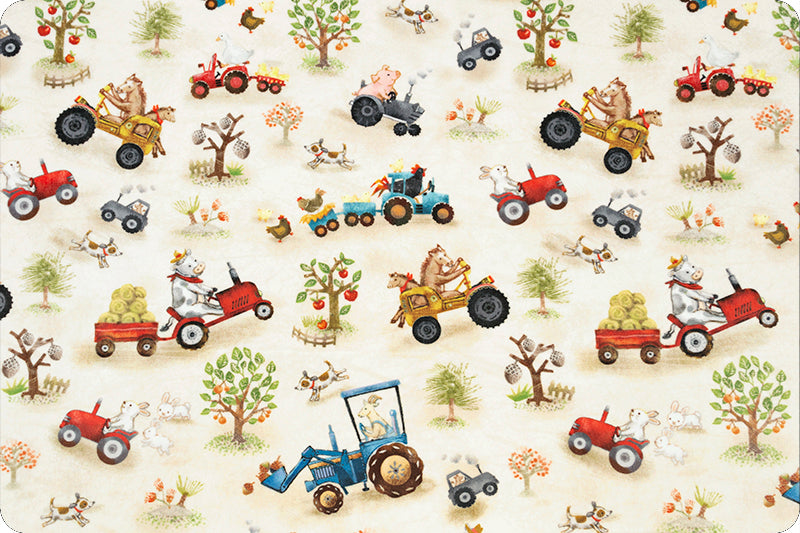 Funny Farm Digital Cuddle® Beige by Shannon Fabrics 60"