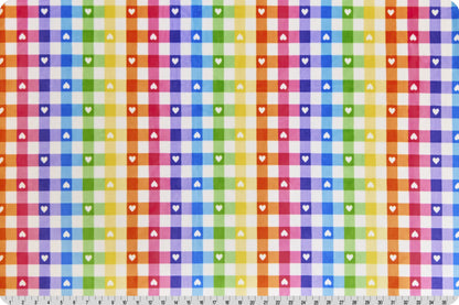 Gingham Hearts Digital Cuddle® Fuchsia