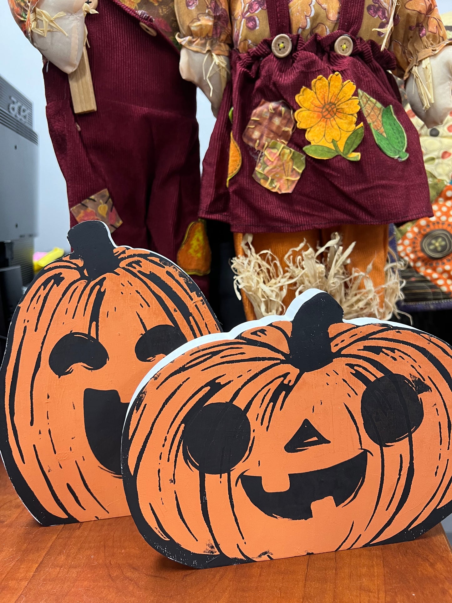 Wooden Paint Pumpkins