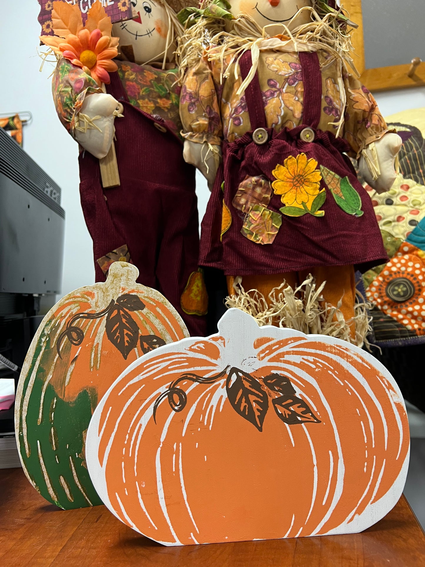 Wooden Paint Pumpkins