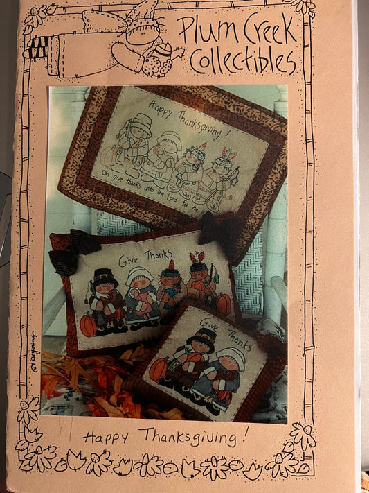 Happy Thanksgiving! by Plum Creek Collectibles Sewing Pattern