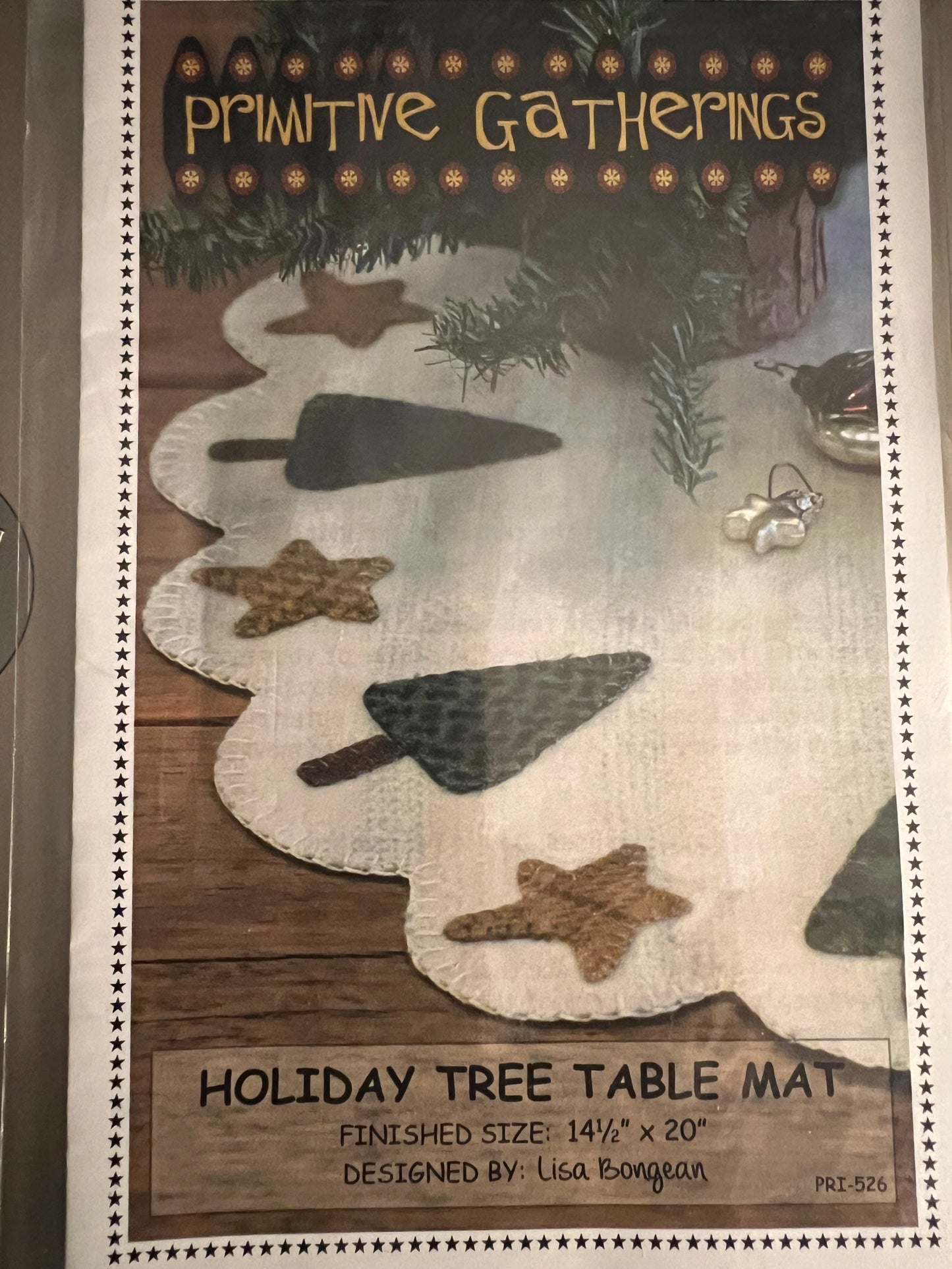 Primitive Gatherings Holiday Tree Table Mat Sewing Pattern