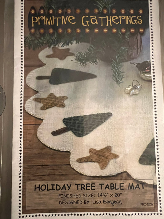 Primitive Gatherings Holiday Tree Table Mat Sewing Pattern