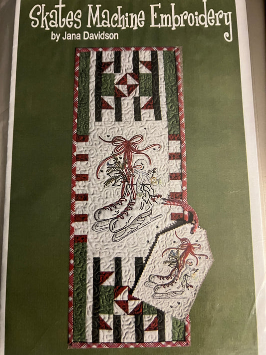 Skates Machine Embroidery by Jana Davidson